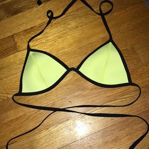 Triangl Light Neon Green Bikini Top
